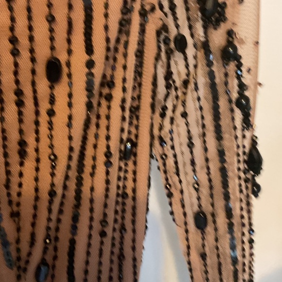 NBD. EMBELLISHED. Elegant Black and Tan One-Shoulder Dress MINISIZE XXS - Picture 12 of 14
